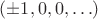 $(\pm 1, 0, 0, \ldots)$