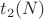 $t_2(N)$ $t_2(N)$