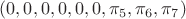 $(0,0,0,0,0,0,\pi_5,\pi_6,\pi_7)$