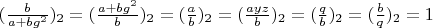 $(\frac{b}{a+b g^2})_2=(\frac{a+b g^2}{b})_2=(\frac{a}{b})_2=(\frac{a yz}{b})_2=(\frac{q}{b})_2=(\frac{b}{q})_2=1$