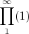 $$\prod\limits_{1}^\infty (1)$$