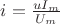 $i=\frac{uI_m}{U_m}$