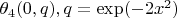 $\theta_4(0,q), q=\exp(-2x^2)$