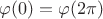 $\varphi(0) = \varphi(2\pi)$