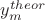 $y_m^{theor}$ $y_m^{theor}$