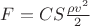 $F=CS\frac{\rho v^2}{2}$