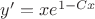 $y'=xe^{1-Cx}$