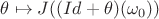 $\theta \mapsto J((Id + \theta)(\omega _0))$