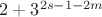 $2+3^{2s-1-2m}$