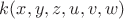 $k(x,y,z,u,v,w)$