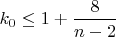 $k_0 \le 1+\dfrac{8}{n-2}$