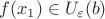 $f(x_1)\in U_\varepsilon(b)$