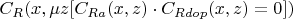 $C_R (x, \mu z[ C_{Ra} (x,z) \cdot  C_{Rdop} (x,z)=0])$