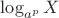 \log_{a^p}X