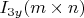 $I_{3y}(m \times n)$