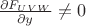 $\frac{\partial F_{UVW}}{\partial y}\neq 0$