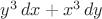 $y^3\,dx+x^3\,dy$