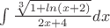 $\int\frac{\sqrt[3]{1+ln(x+2)}}{2x+4} dx$