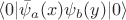 $\langle 0|\bar{\psi}_a(x)\psi_b(y)|0\rangle$