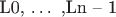 L0, &hellip; ,Ln &ndash; 1