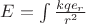 $E=\int \frac {kqe_r}{r^2}$