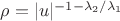 $\rho=|u|^{-1-\lambda_2/\lambda_1}$