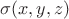 $\sigma(x,y,z)$