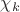$\chi_k$