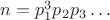 $n = p_1^3 p_2 p_3 \ldots$