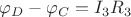 $\varphi_D - \varphi_C = I_3R_3$