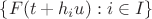 $ \{F(t+h_i u): i \in I \}$