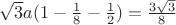 $\sqrt{3}a(1-\frac{1}{8}-\frac{1}{2})=\frac{3\sqrt{3}}{8}$