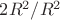 $2R^2/&pi;R^2$