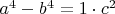 $a^4-b^4=1 \cdot c^2$