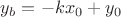 $y_b=-kx_0+y_0$