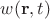 $w(\mathbf r,t)$