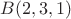$B(2,3,1)$