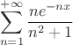 $$
\sum_{n=1}^{+\infty}\frac{n e^{-nx}}{n^2+1}
$$
