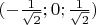 $(-\frac 1 {\sqrt 2}; 0; \frac 1 {\sqrt 2})$