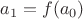$a_1 = f(a_0)$