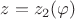 $z=z_2(\varphi)$