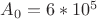 $A_0=6*10^5В $