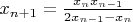 $x_{n+1}=\frac{x_nx_{n-1}}{2x_{n-1}-x_n}$