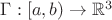 $\Gamma: [a,b)\to \mathbb R^3$