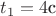 $t_1 = 4 \text{с}$