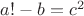$a! - b = c^2$ $a! - b = c^2$