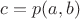 $c=p(a,b)$