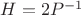 $H=2P^{-1}$