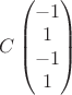 $C\begin{pmatrix} -1 \\ 1 \\ -1 \\ 1  \end{pmatrix}$