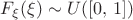 $F_\xi(\xi)\sim U([0,\,1])$